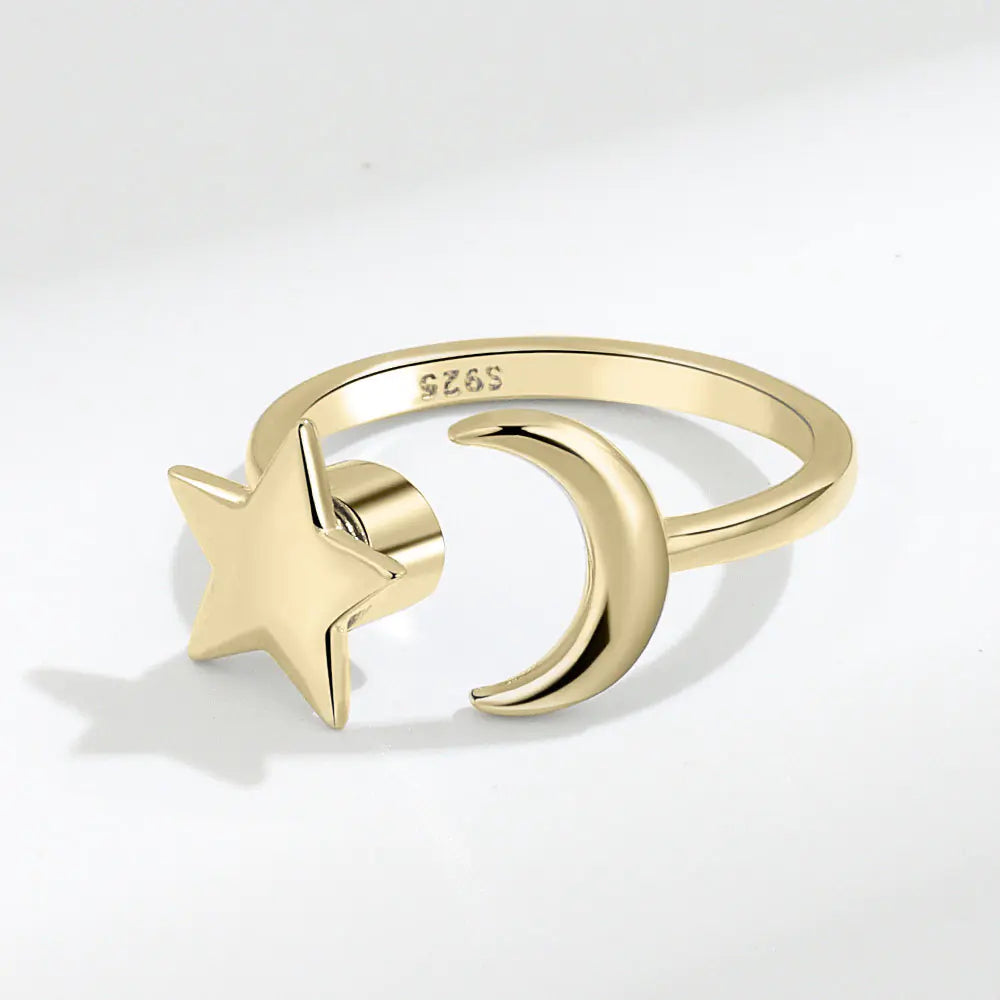 Moon & Star Fidget Ring