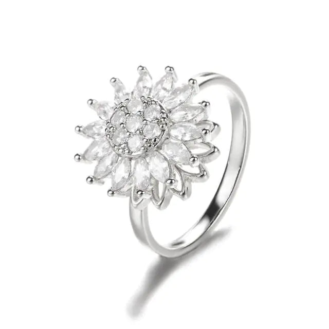 Rotating Sunflower Ring