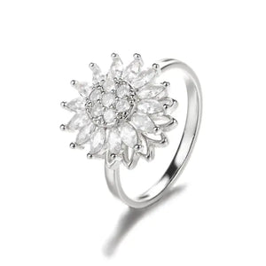 Rotating Sunflower Ring