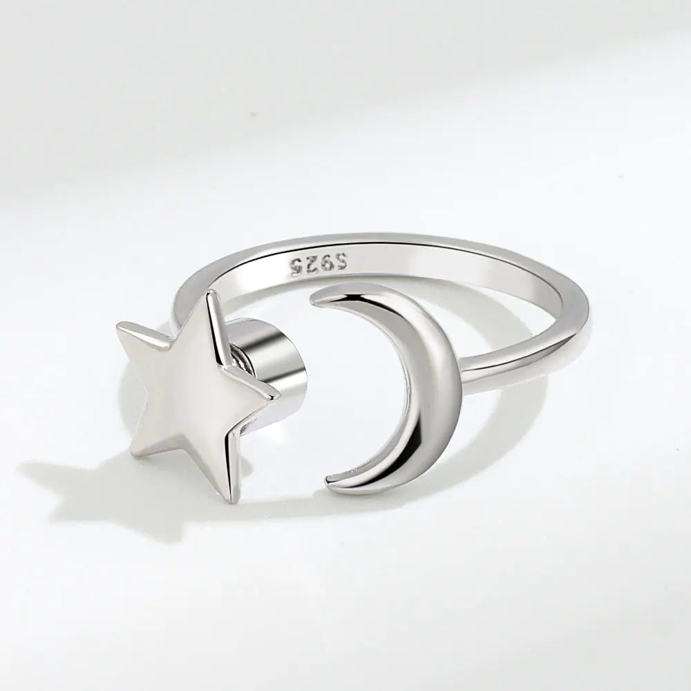 Moon & Star Fidget Ring