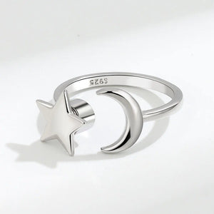 Moon & Star Fidget Ring